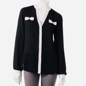 Lauren Conrad bow tie blouse